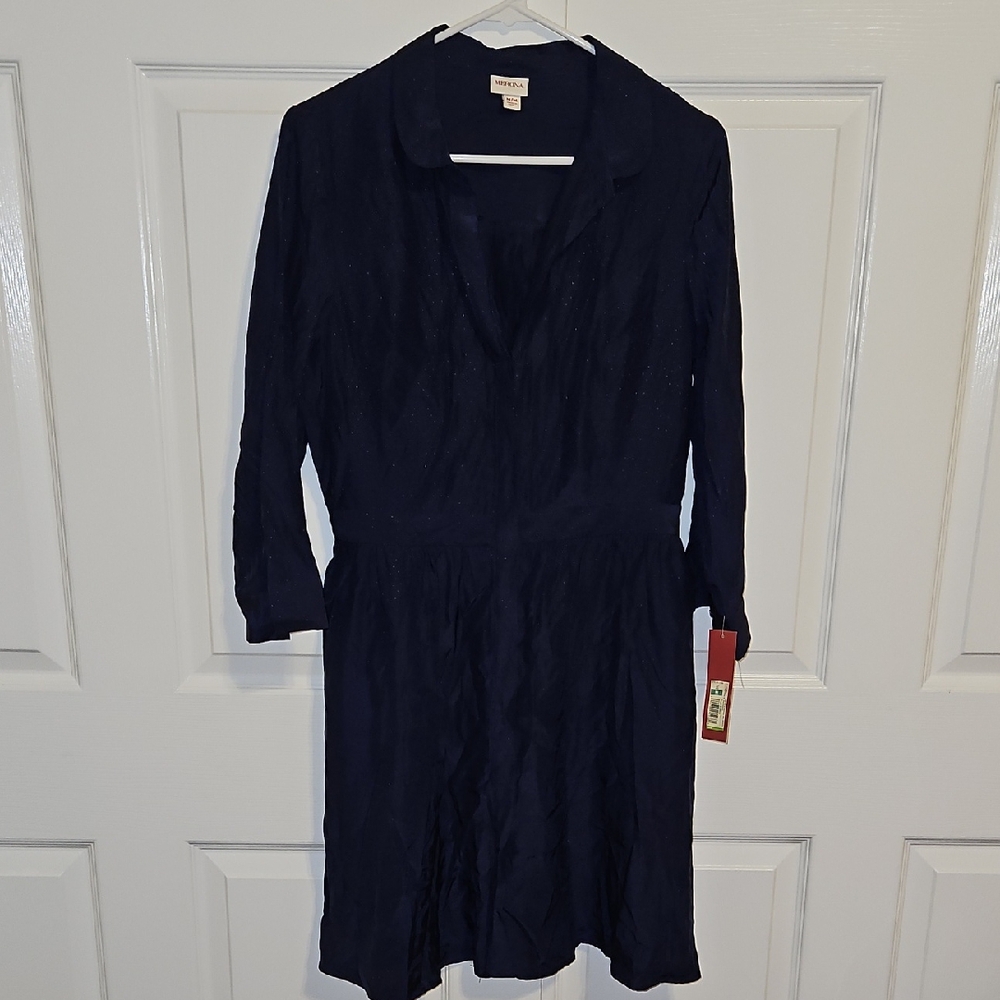 Merona Dark Blue Long Sleeve Dress